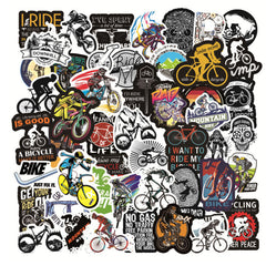 50 Pcs MTB Cyclist Stickers Outdoor Sports Car Travel Luggage Phone Guitar