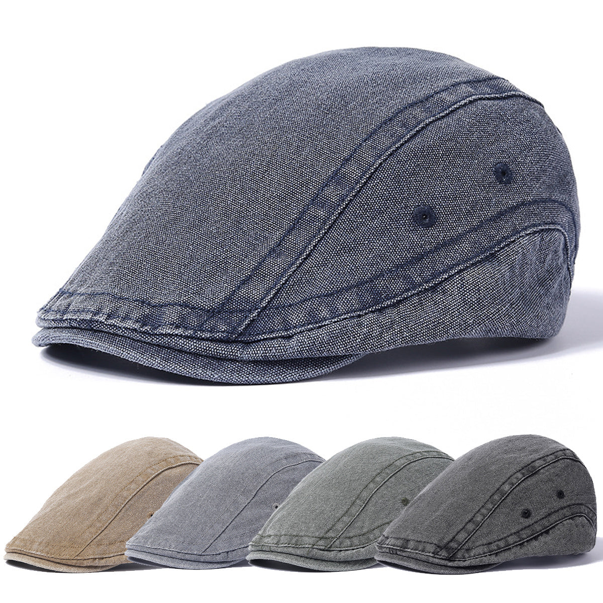 Casual Summer British Beret Sun Breathable Hat for Men Women