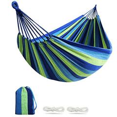 Portable Fabric Hammock with Carrying Bag - 450lb Capacity