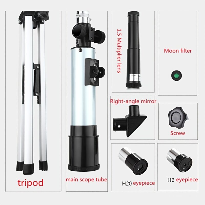 High Magnification Astronomical Telescope with Tabletop Tripod
