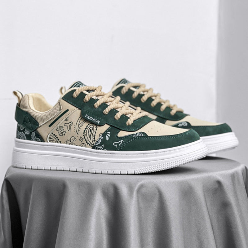 Men's Lace Up Skate Shoes Breathable Walking Sneakers