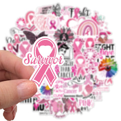 50pcs Pink Disease Stickers Waterproof Reusable DIY Room Decoration