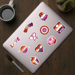 50pcs Purple Lesbian Cartoon Stickers Waterproof DIY Room Decoration