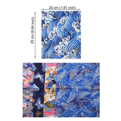 Japanese Style Fabric Bundle Squares Patchwork 24x19 Inch