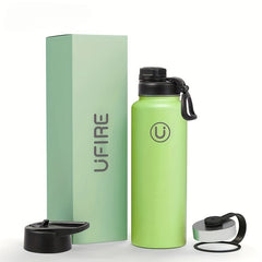 22 oz Vacuum Insulated Sports Water Bottle with 3 Lids