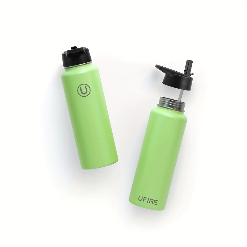 22 oz Vacuum Insulated Sports Water Bottle with 3 Lids