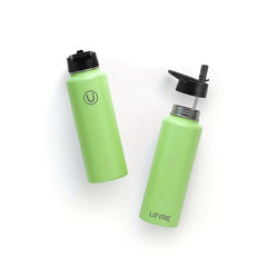 22 oz Vacuum Insulated Sports Water Bottle with 3 Lids