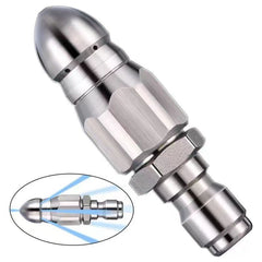 Water Mouse Head Sewer Pipe Dredging Nozzle 5000psi Stainless Steel