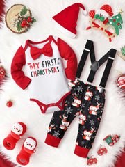 Christmas Baby Boy 3PCS Clothes Set Reindeer Pattern Outfits