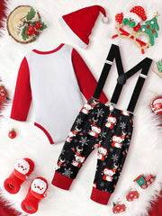 Christmas Baby Boy 3PCS Clothes Set Reindeer Pattern Outfits