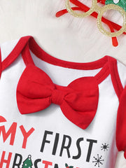 Christmas Baby Boy 3PCS Clothes Set Reindeer Pattern Outfits