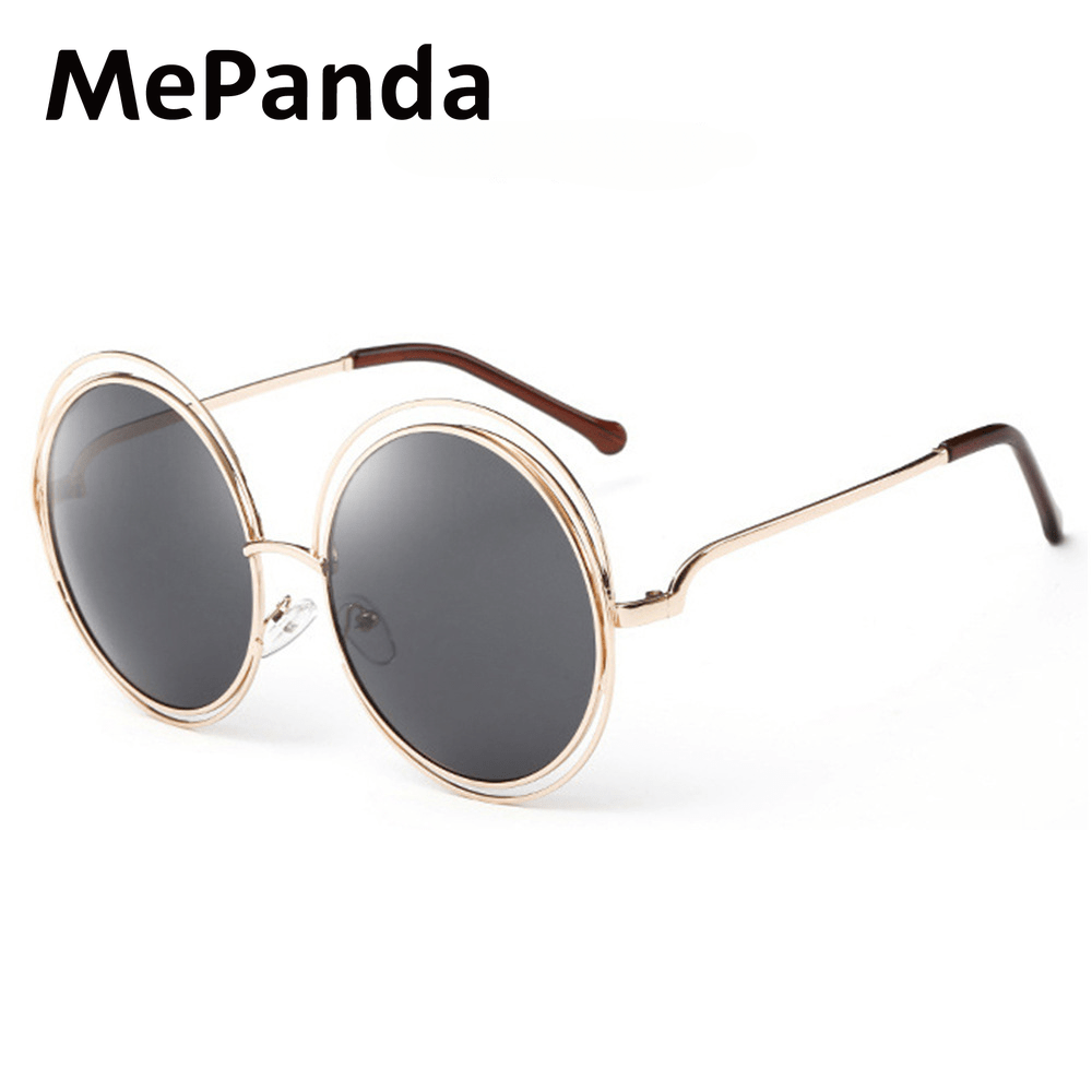 MePanda Retro Unisex Large Round Frame Sunglasses