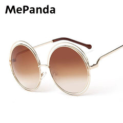 MePanda Retro Unisex Large Round Frame Sunglasses