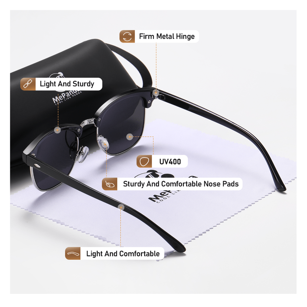 MePanda Retro Unisex Square Frame Casual Outdoor Sunglasses
