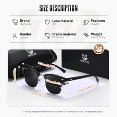 MePanda Retro Unisex Square Frame Casual Outdoor Sunglasses