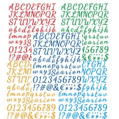 Handwritten Flower Body Letter Stickers Vinyl 26 Letters Number Stickers