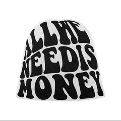 Fashionable Ear Protection Sport Knit Beanie Hat with Letter Embroidery