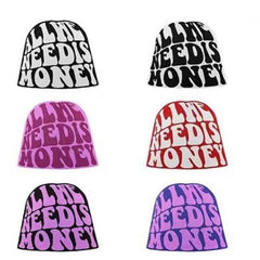 Fashionable Ear Protection Sport Knit Beanie Hat with Letter Embroidery