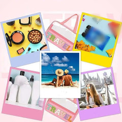 Plush Letter Pattern Cosmetic Handbag Lightweight Makeup Bag