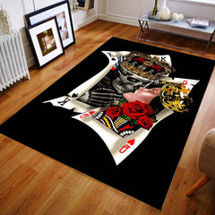 Halloween Skull Area Rug Machine Washable Indoor Floor Mat