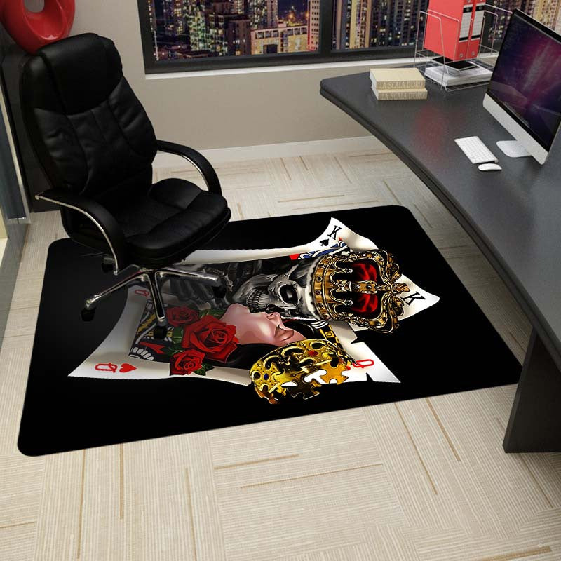 Halloween Skull Area Rug Machine Washable Indoor Floor Mat