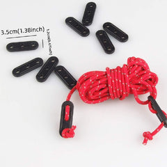 10pcs Plastic Cord Tensioners Rope Adjuster for Outdoor Activities