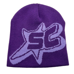 Sport Windproof Knit Beanie Hat Letter SC Warm Ski Cold Hat Men Women