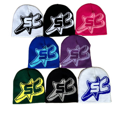 Sport Windproof Knit Beanie Hat Letter SC Warm Ski Cold Hat Men Women