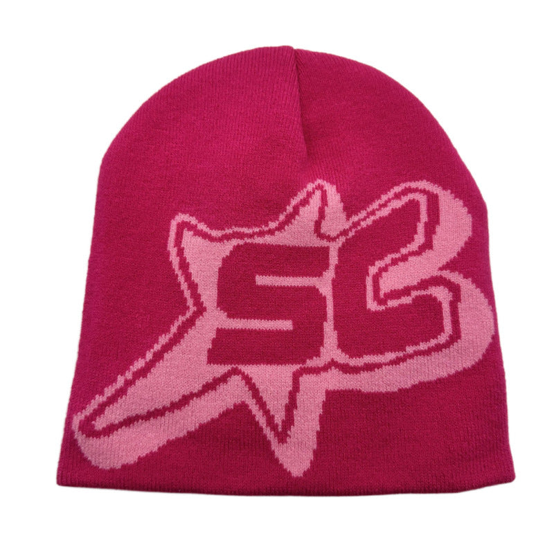 Sport Windproof Knit Beanie Hat Letter SC Warm Ski Cold Hat Men Women