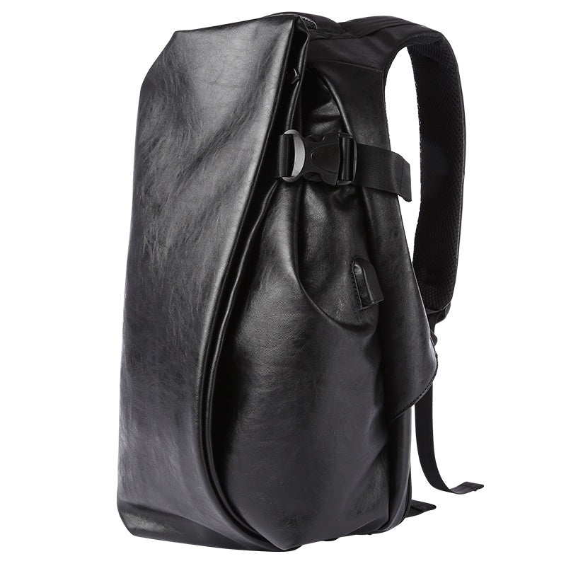 Men's Backpack USB Charge Travel Laptop Back Packs 40 PU Leather School Bag