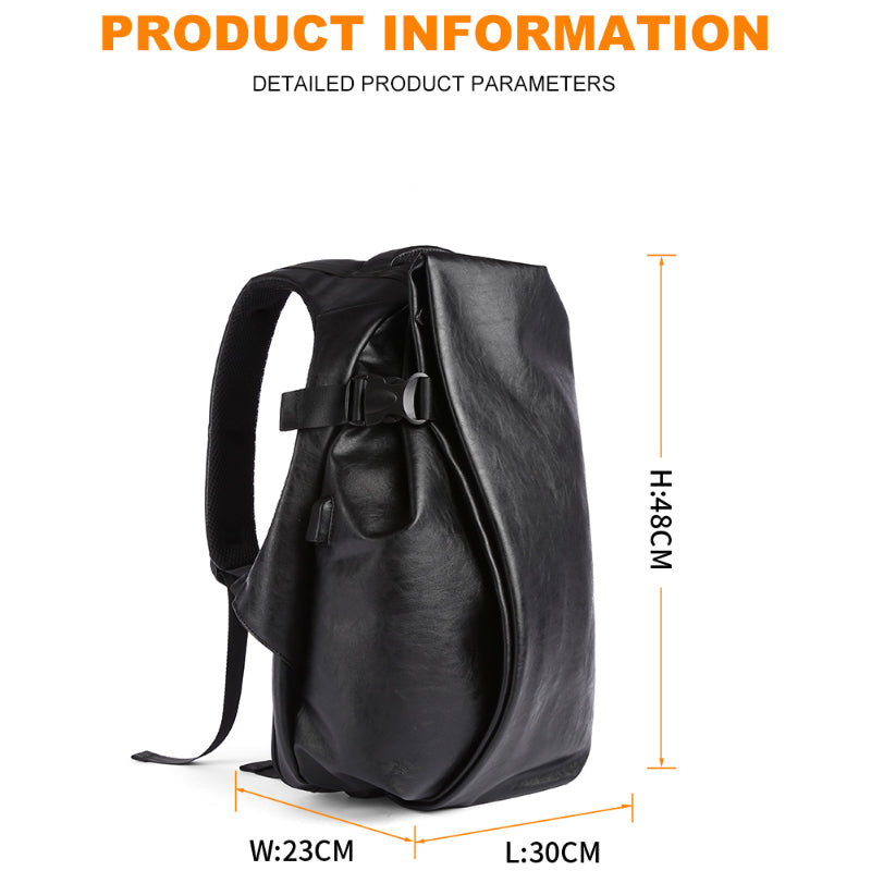 Men's Backpack USB Charge Travel Laptop Back Packs 40 PU Leather School Bag