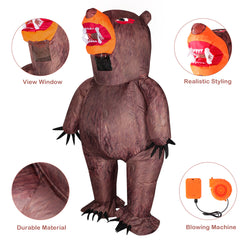 Funny Bear Inflatable Costume Blow Up Animal Halloween Costume