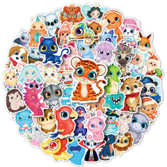 50pc Big Eye Animal Graffiti Stickers Pack Waterproof Vinyl Stick