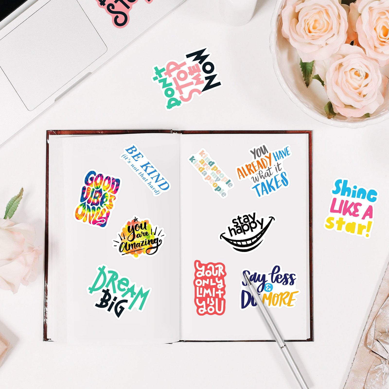 50pcs Mental Health Stickers Awareness Water Bottle Laptop Adults Therapist