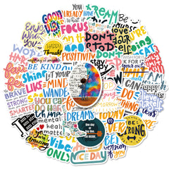 50pcs Mental Health Stickers Awareness Water Bottle Laptop Adults Therapist