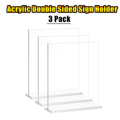 3pcs Acrylic Display Board Enhance Table's Visibility & Click Rates