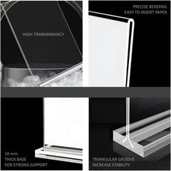 3pcs Acrylic Display Board Enhance Table's Visibility & Click Rates