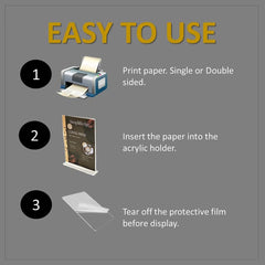 3pcs Acrylic Display Board Enhance Table's Visibility & Click Rates