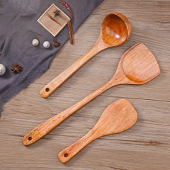 Wooden Spatula 5 Piece Set Rice Spoon Cooking Spatula Kitchenware