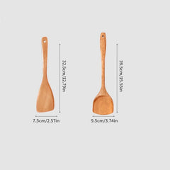 Wooden Spatula 5 Piece Set Rice Spoon Cooking Spatula Kitchenware
