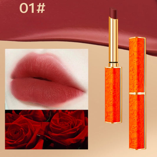 Love Horse Orange Retro Velvet Lipstick Matte Non Fade Long Lasting Makeup
