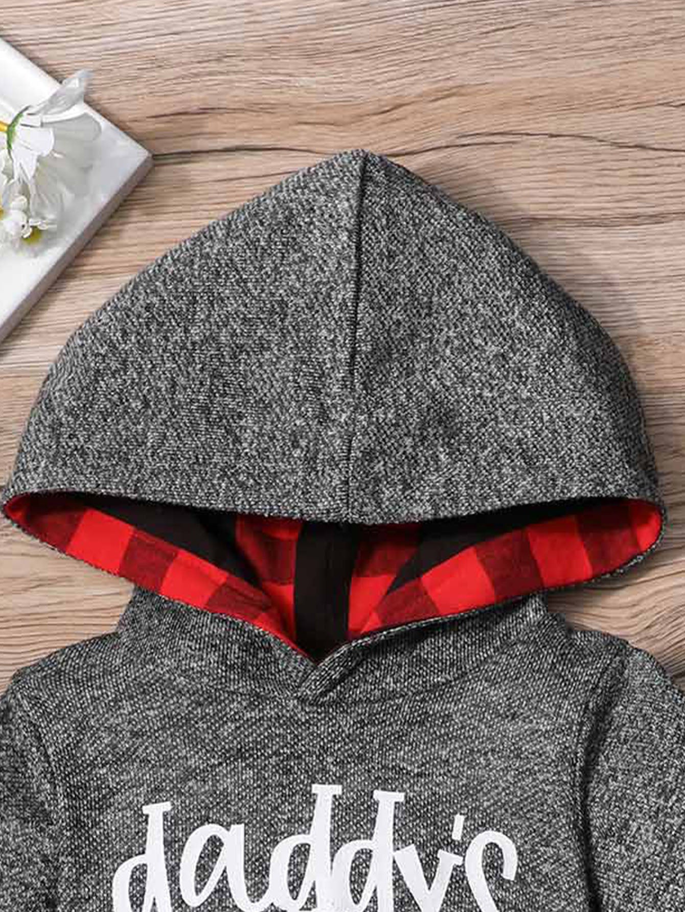 Baby Boy Plaid Hoodies Romper Pants 2PCS Outfits Set