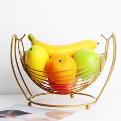 Hammock Shaped Fruit Vegetable Basket Woven Iron Wire Storage Hamper