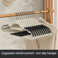 10pcs Plastic Hangers Non Slip Swivel Hook Space Saving Organizer