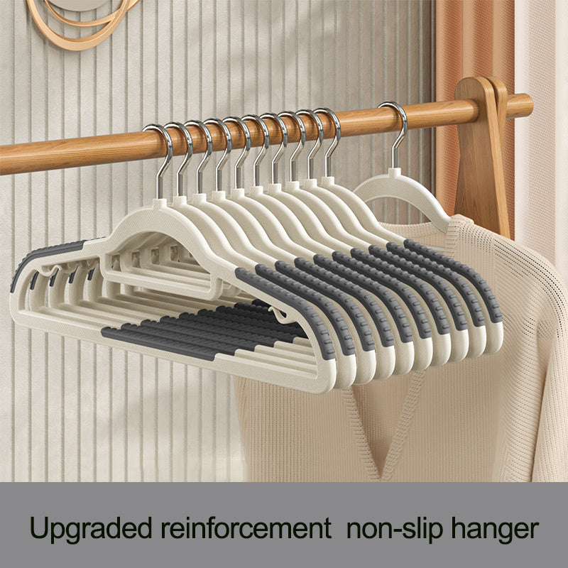 10pcs Plastic Hangers Non Slip Swivel Hook Space Saving Organizer