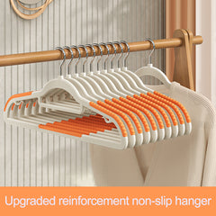 10pcs Plastic Hangers Non Slip Swivel Hook Space Saving Organizer