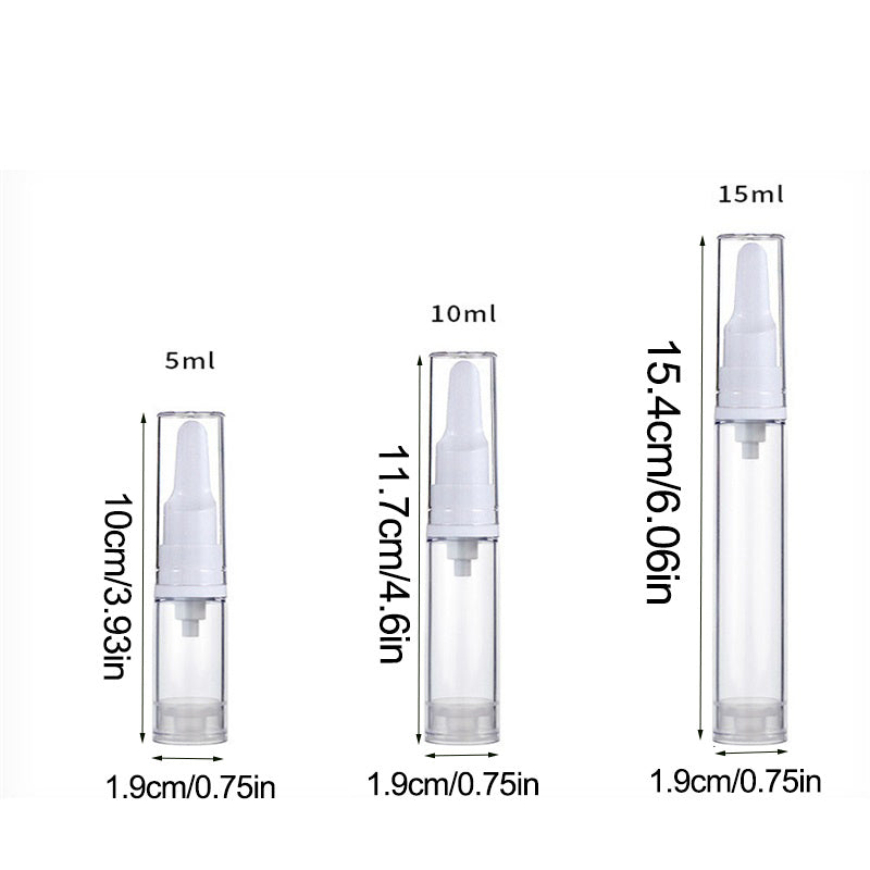 3pcs Mini Foundation Travel Bottles 5ml 10ml 15ml