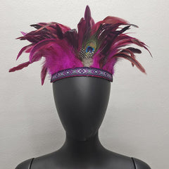Kids Indian Chief Feather Headdress Hair Accessory for Carnival Stage