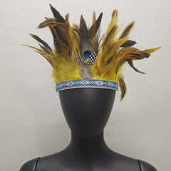 Kids Indian Chief Feather Headdress Hair Accessory for Carnival Stage