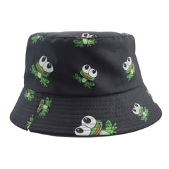 Cartoon Print Reversible Sunshade Fisherman Cap Lightweight Basin Hat